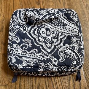 Vera Bradley Black and White Paisley Travel Toiletry Hanging Case